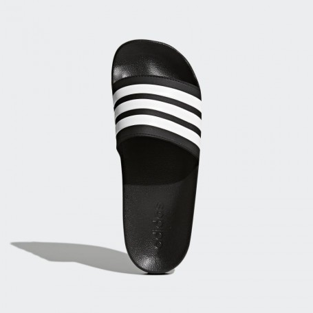 adidas cloudfoam slides black and white
