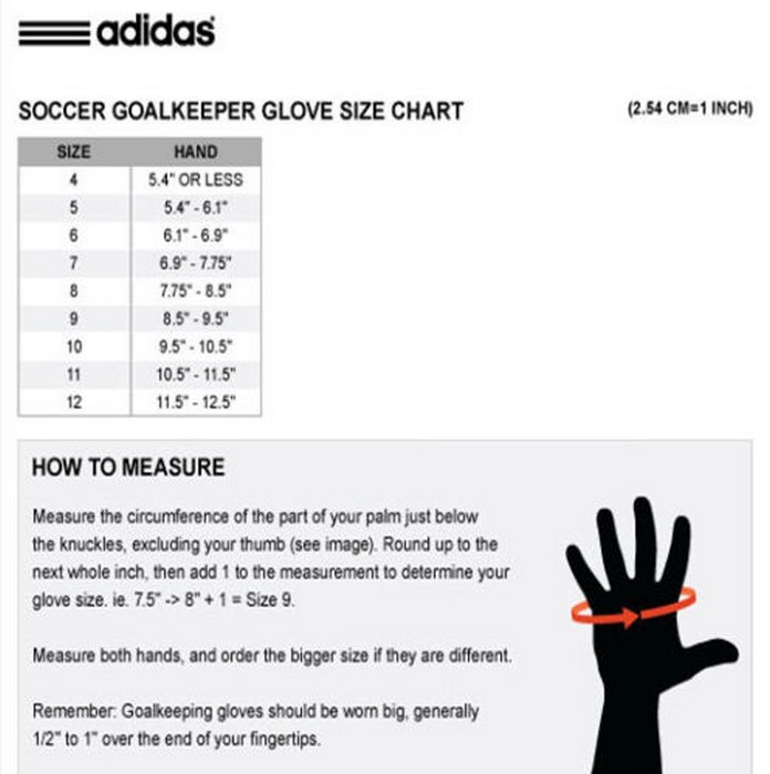 nike junior goalkeeper gloves size guide